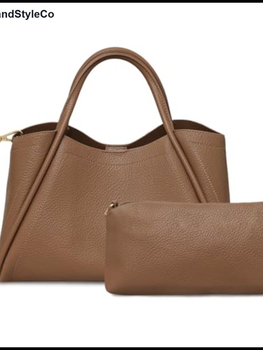 Faux Leather Satchel Handbag for Women with Adjustable Shoulder Strap